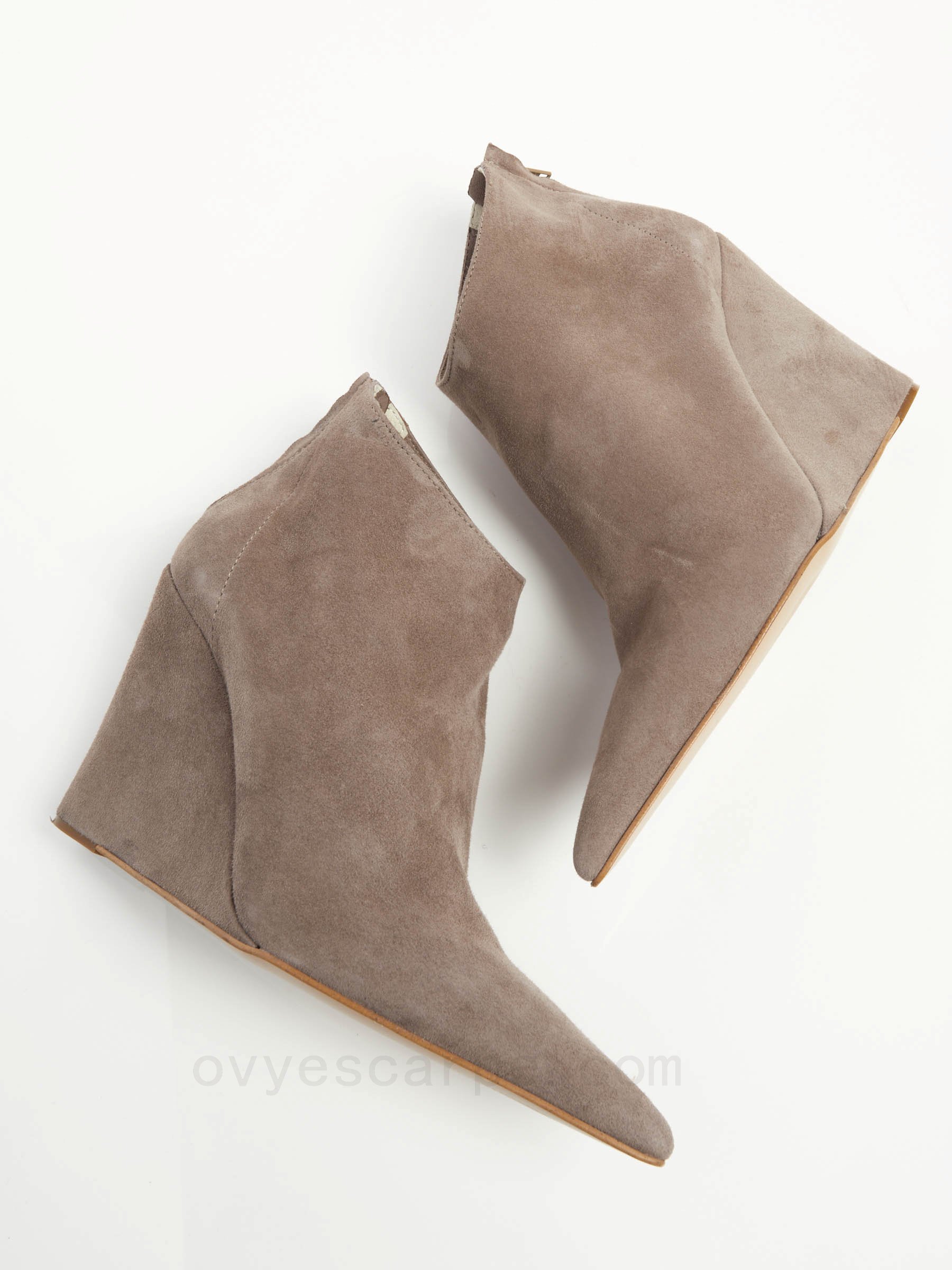 Online Wedge Leather Ankle Boots F08161027-0468 ovye scarpe